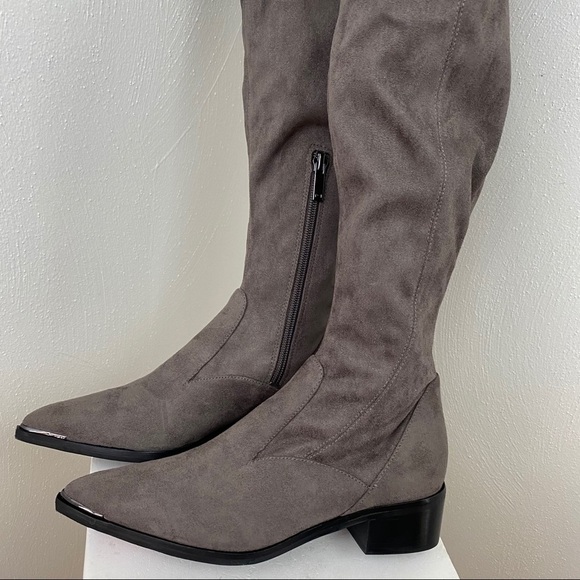 Soft Knee Hi Boot. Marc Fisher Ltd. Taupe. Sz 51/2 - Picture 7 of 13